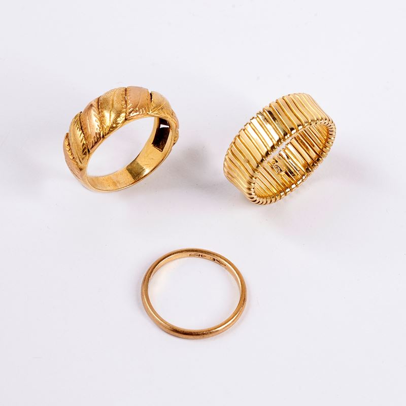 Fede e Due Anelli in Oro 18kt