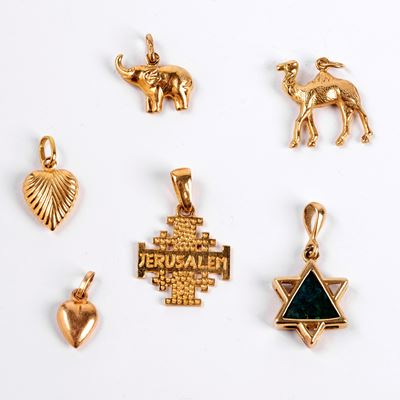 Sei Pendenti in Oro 18kt