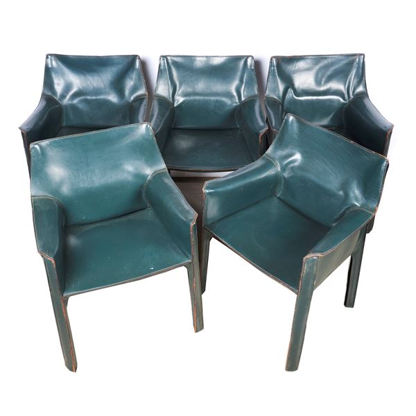 



Cinque poltroncine, design Mario Bellini, produzione Cassina, anni '70  - Asta Arredi e mobili - Poggio Bracciolini Casa d'Aste