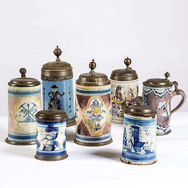 



Sette boccali da birra, sec. XIX-XX