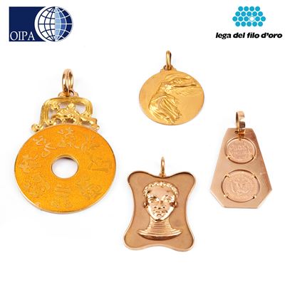 Bulgari, Pendente in Oro Giallo 18kt e Smalto