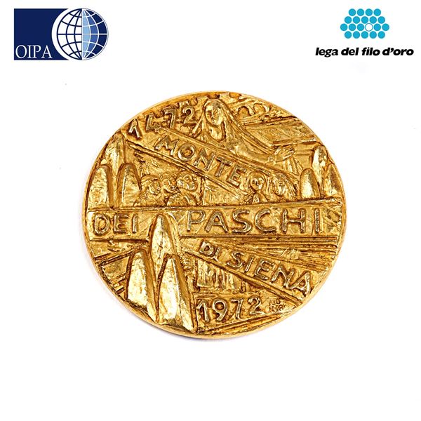 



MEDAGLIA IN ORO 18KT, MONTE DEI PASCHI DI SIENA