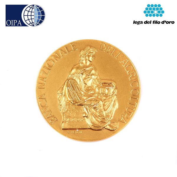 



MEDAGLIA IN ORO GIALLO 18KT BANCA NAZIONALE DELL&rsquo;AGRICOLTURA