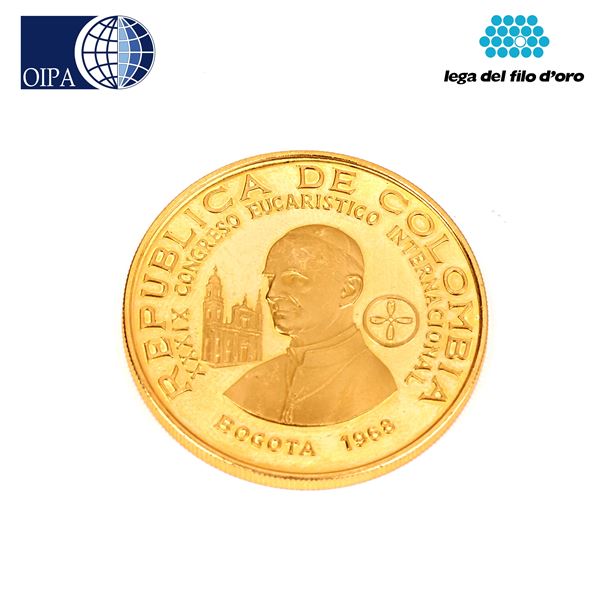 



MONETA COLOMBIA 500 PESOS&nbsp; IN ORO 900