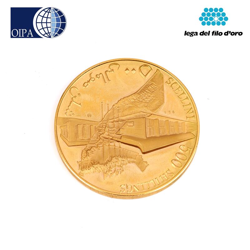 Moneta Somalia di 500 Scellini in Oro 21kt