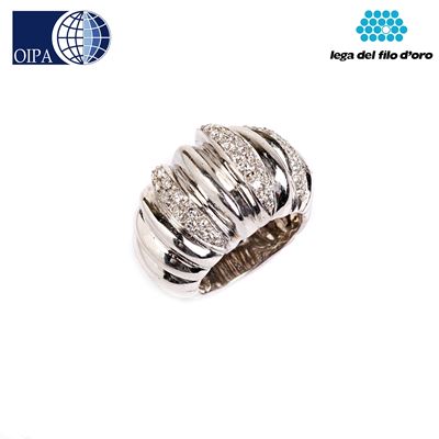 Anello in Oro Bianco 18kt e Diamanti