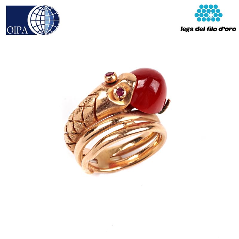 Anello in Oro Giallo e Tormalina