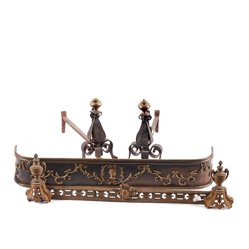 Coppia di alari, sec. XVIII