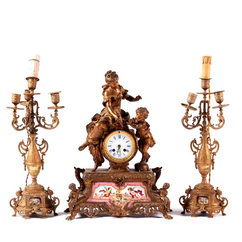 Trittico da camino, fine sec. XIX