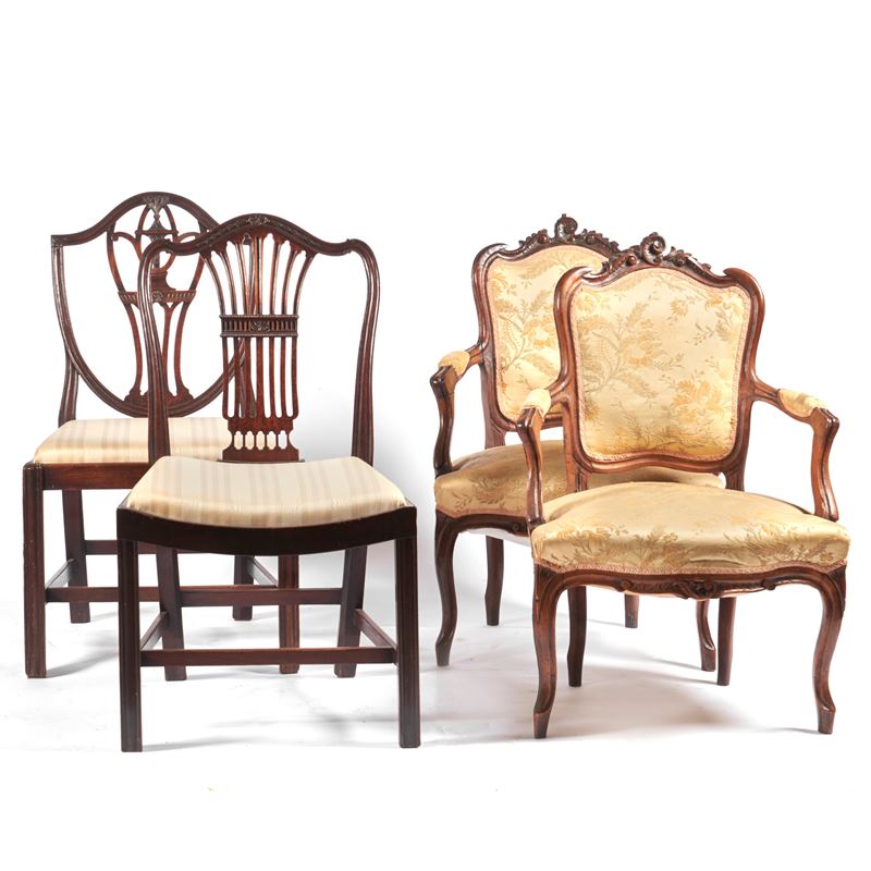 Coppia di poltroncine, sec. XX