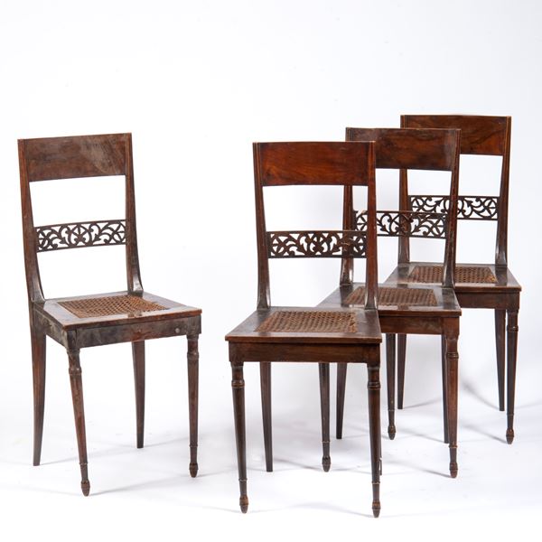 



Quattro sedie, sec. XIX