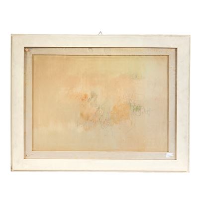 Scuola italiana del XX secolo, ASTRATTO E PAESAGGIO (coppia di dipinti ad olio su tela)