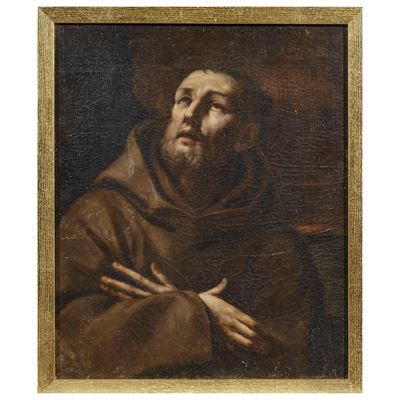 Scuola emiliana, San Francesco, olio su tela