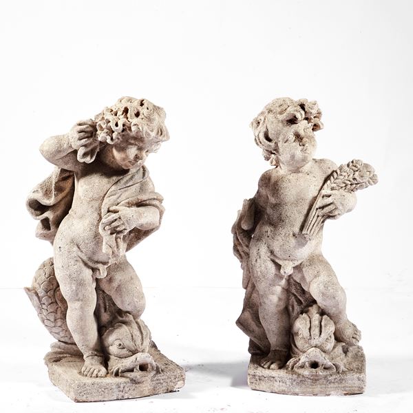 Coppia di putti, sec. XX