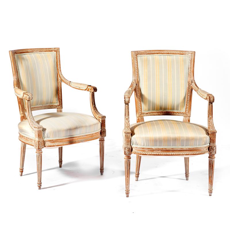 Coppia di Poltroncine in Stile Settecento, Sec. XX