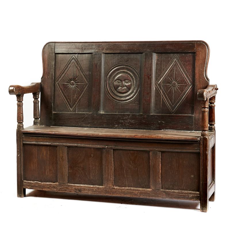 Panca da muro, in stile Seicento, sec. XIX