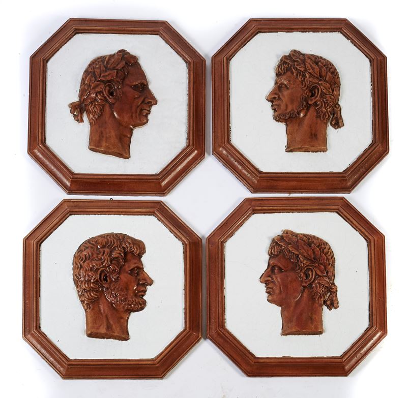 Quattro placche ottagonali, sec. XX