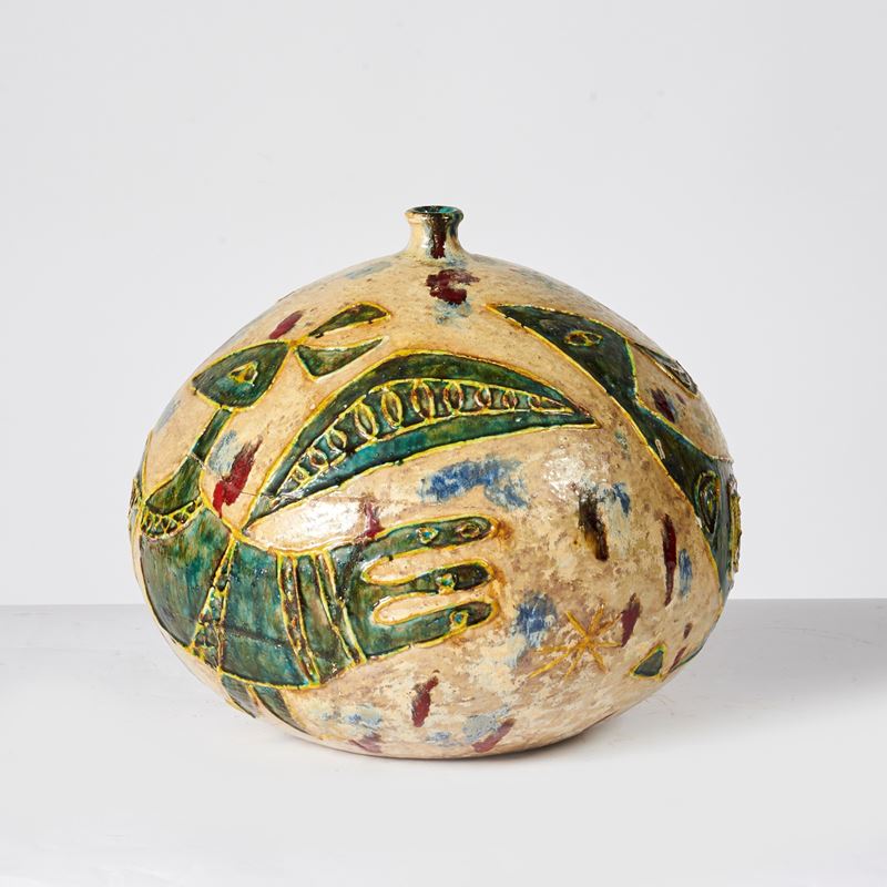 Vaso, Faenza, Manifattura Tramonti, sec. XX