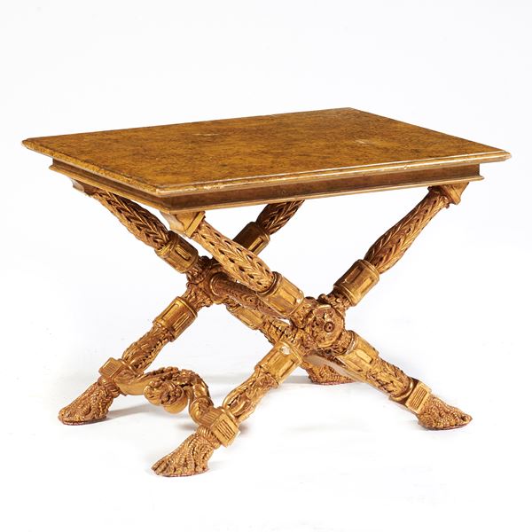 Sgabello , in stile francese del Settecento, sec. XX