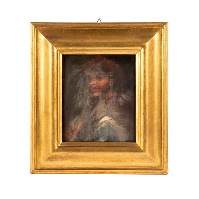 Scuola italiana, sec. XVIII, Ritratto virile, olio su tavola