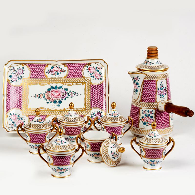 Servizio da cioccolata, Francia, inizi sec. XX, manifattura Samson