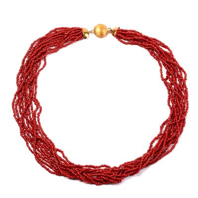 Collana Multifilo di Corallo