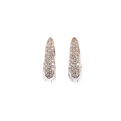 Paio di Orecchini in Oro Bianco 18kt e Diamanti