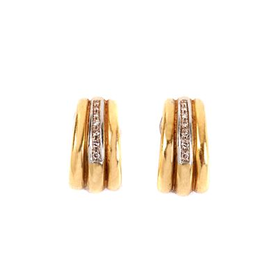 Paio di Orecchini in Oro 18kt e Diamanti