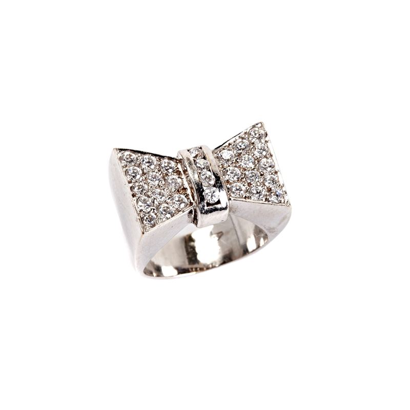 Anello in Oro Bianco 18kt e Pietre