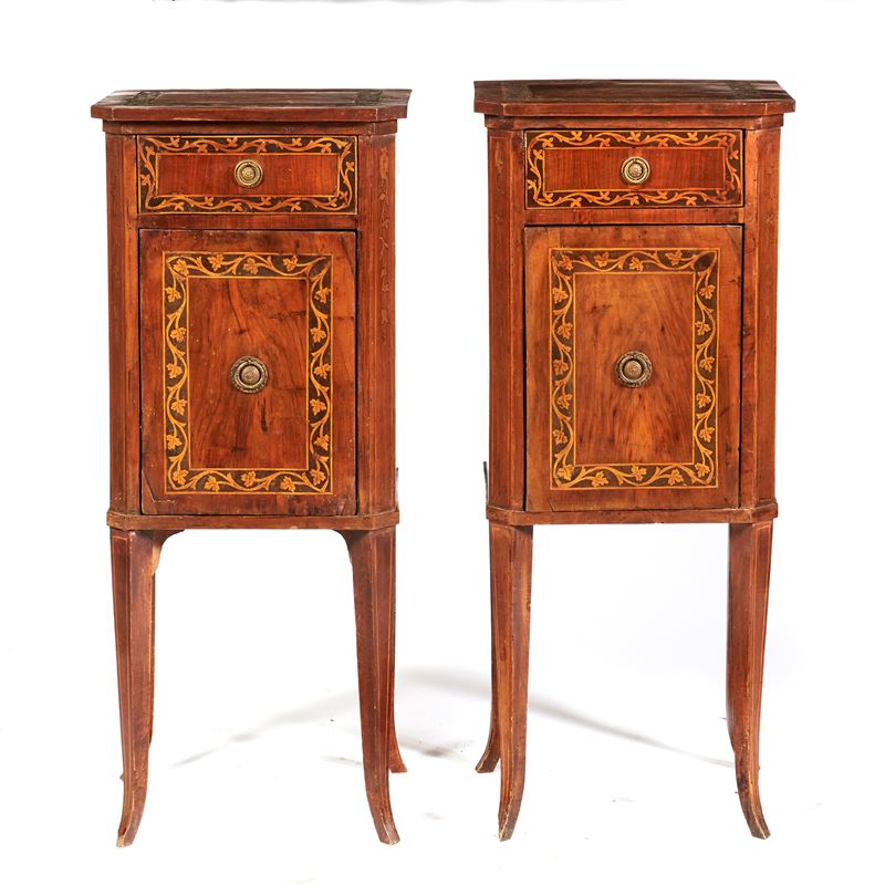 Coppia di comodini, sec. XIX