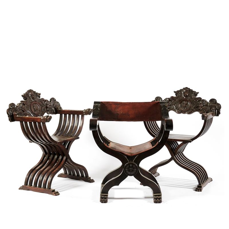 Sedia savonarola, sec. XIX