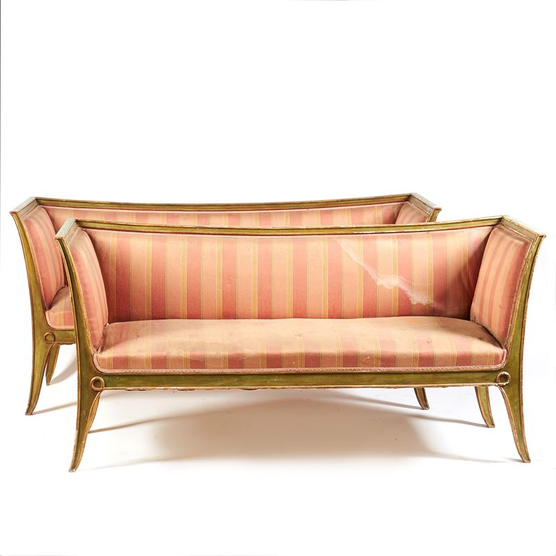 Quattro divanetti, in stile Direttorio