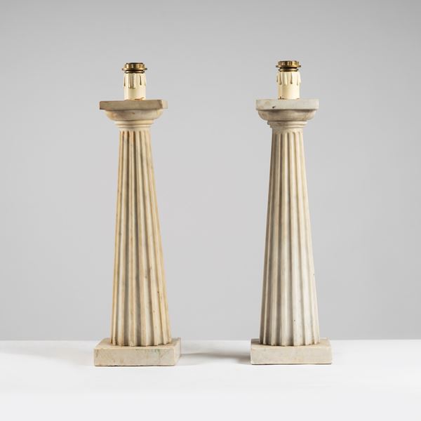 



Coppia di lampade da tavolo, sec. XIX