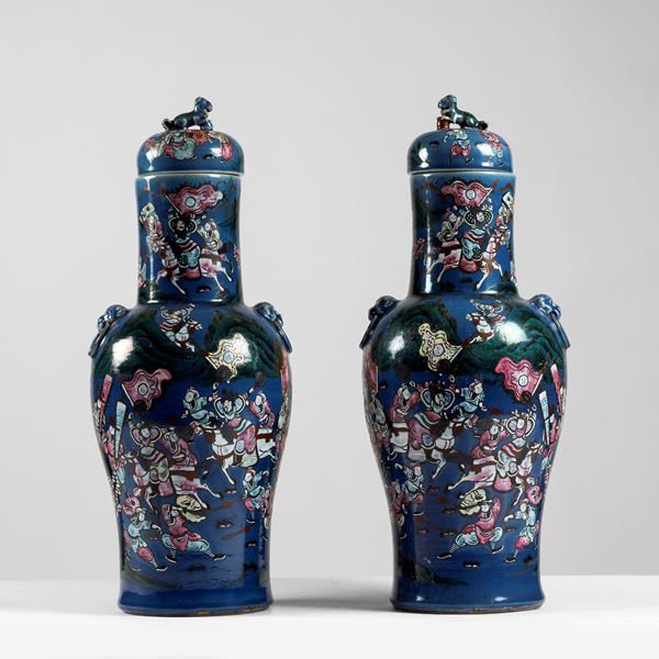 



Coppia di vasi con coperchio, Cina, sec. XIX  - Asta Arredi, mobili ed oggetti d'arte - Poggio Bracciolini Casa d'Aste