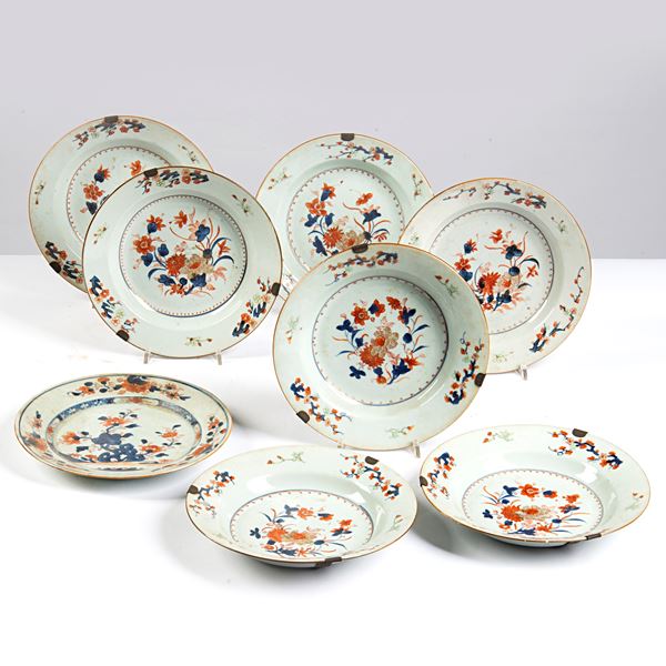 



Otto piatti, Compagnia delle Indie, sec. XIX