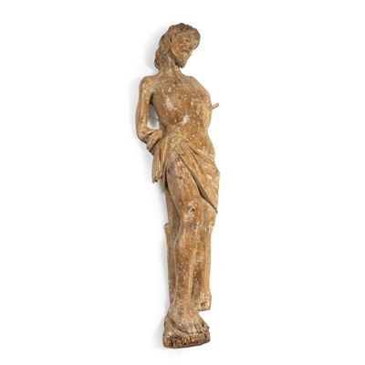 Scultore italiano del XVIII secolo, San Sebastiano, rilievo in legno