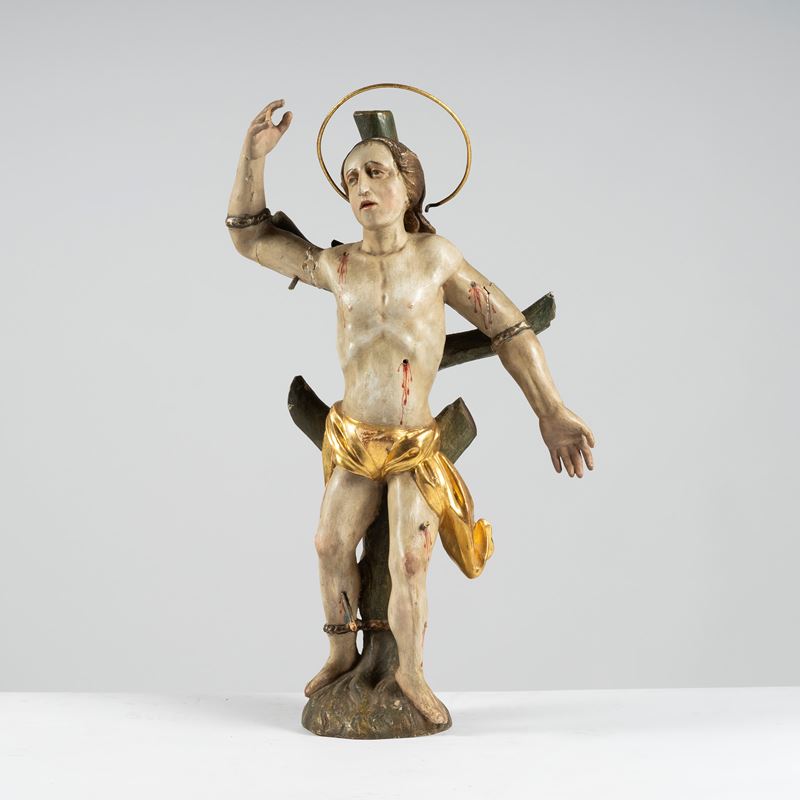 San Sebastiano, Scultura in legno policromo