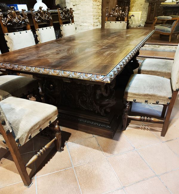 Tavolo, stile Rinascimento, sec. XIX