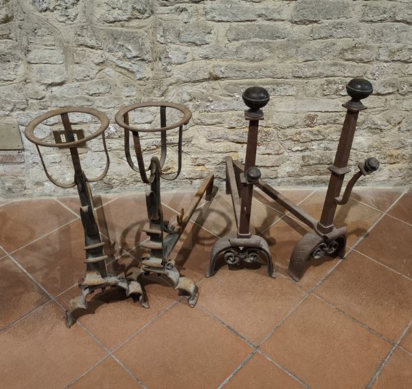 Due coppie di alari, sec. XVIII