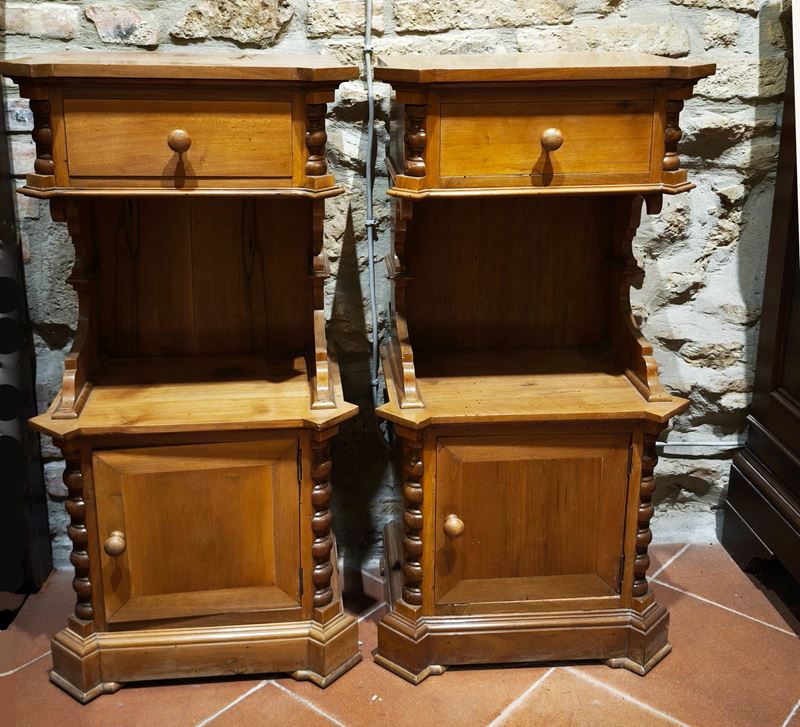 Coppia di comodini, sec. XIX