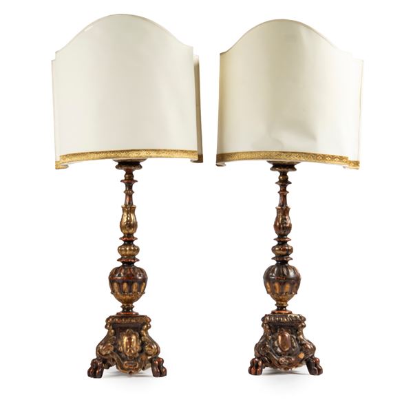 



Coppia di candelabri, sec. XVIII  - Asta Mobili, arredi, dipinti e oggetti d'arte - Poggio Bracciolini Casa d'Aste