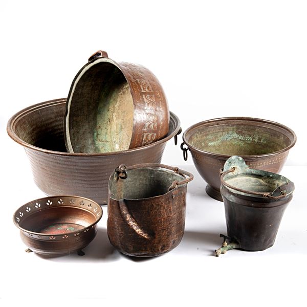 



Sei tra bacili e vasi in rame, dal sec. XVIII al sec. XX