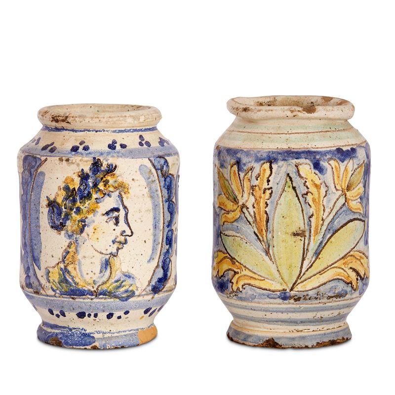 Due albarelli, Sicilia, sec. XIX