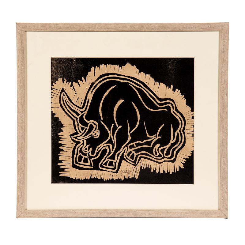 Giuseppe Serafini, Toro (litografia su carta)