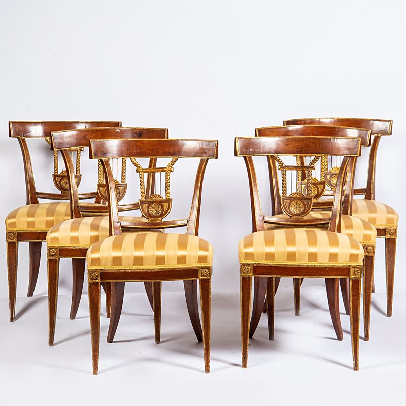 Sei sedie, Lucca, sec. XVIII