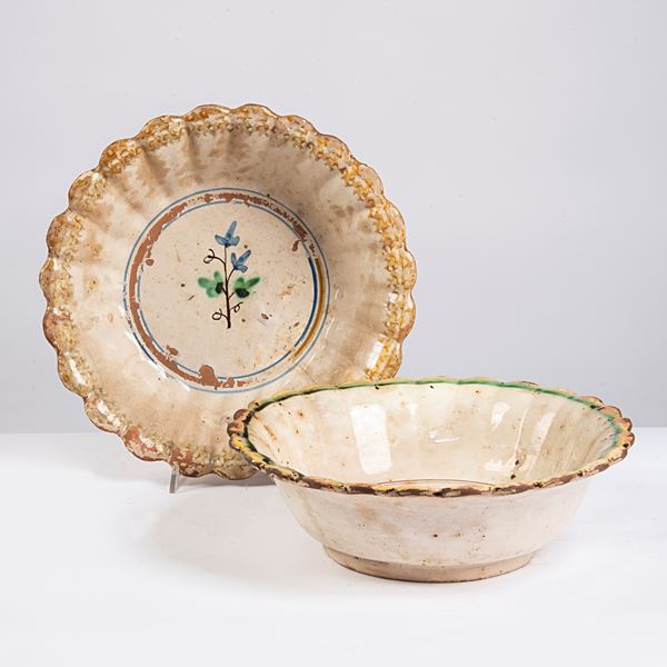 



Coppia di vassoi, Italia meridionale, sec. XIX 