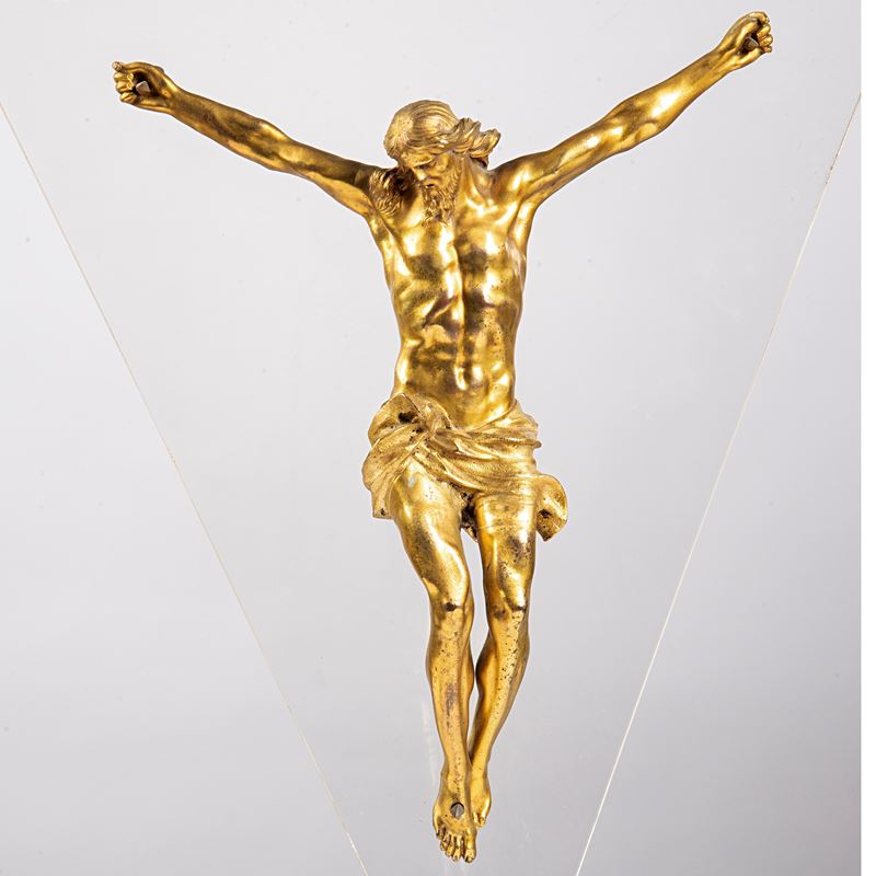 Cristo, Scultura in bronzo dorato, sec. XVIII