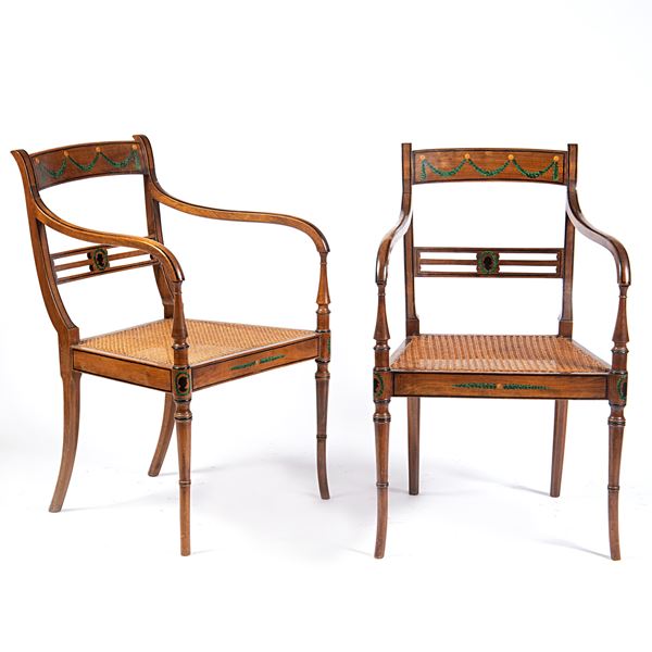 



Coppia di poltroncine, Inghilterra, inizi sec. XX 