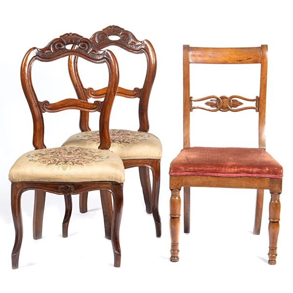 



Coppia di sedie, Luigi Filippo, sec. XIX 