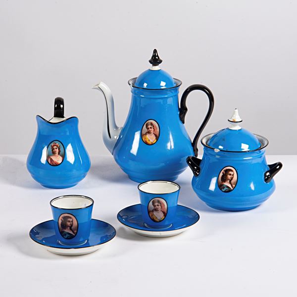 



Servito da caff&egrave; Ginori, decoro Doccia, met&agrave; sec. XX